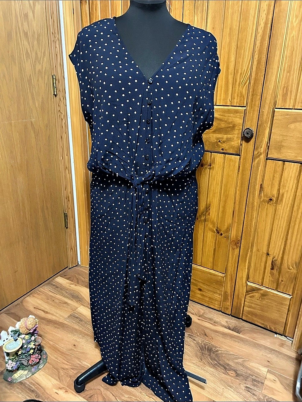 Ellos Polka Dot Maxi Dress Size 16 Like New